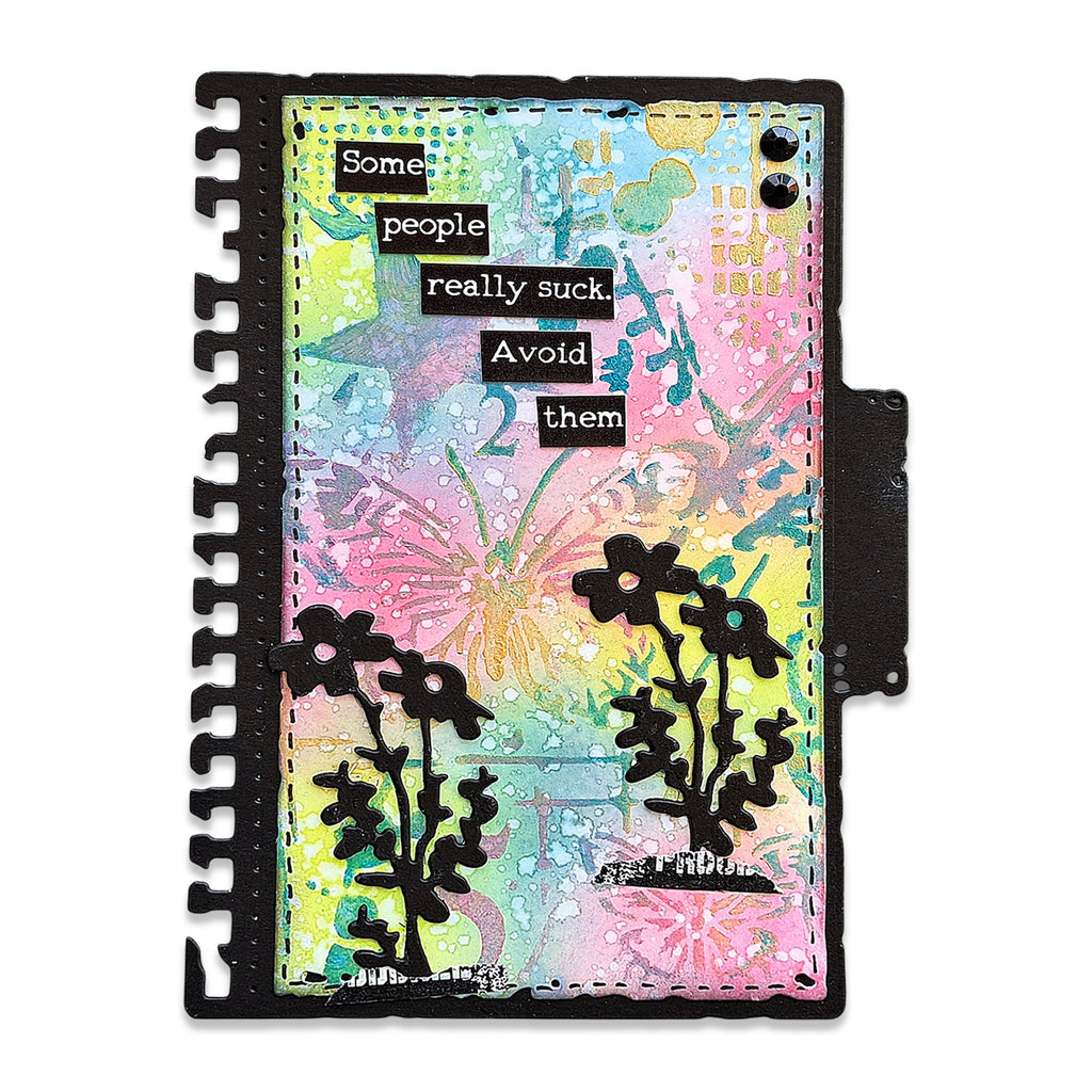 AALL & Create Butterfly Code 6x6 Stencil pc-283 colorful butterfly flower card