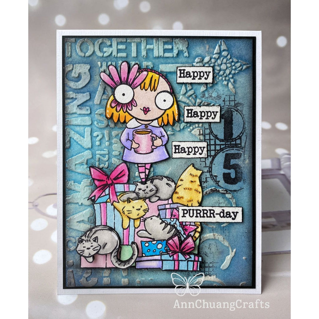 AALL & Create COFFEE TIME A7 Clear Stamp Set 417 cats | color-code:ALT01