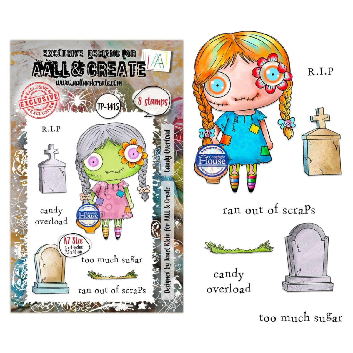 AALL & Create Candy Overload A7 Clear Stamp Set 1415a