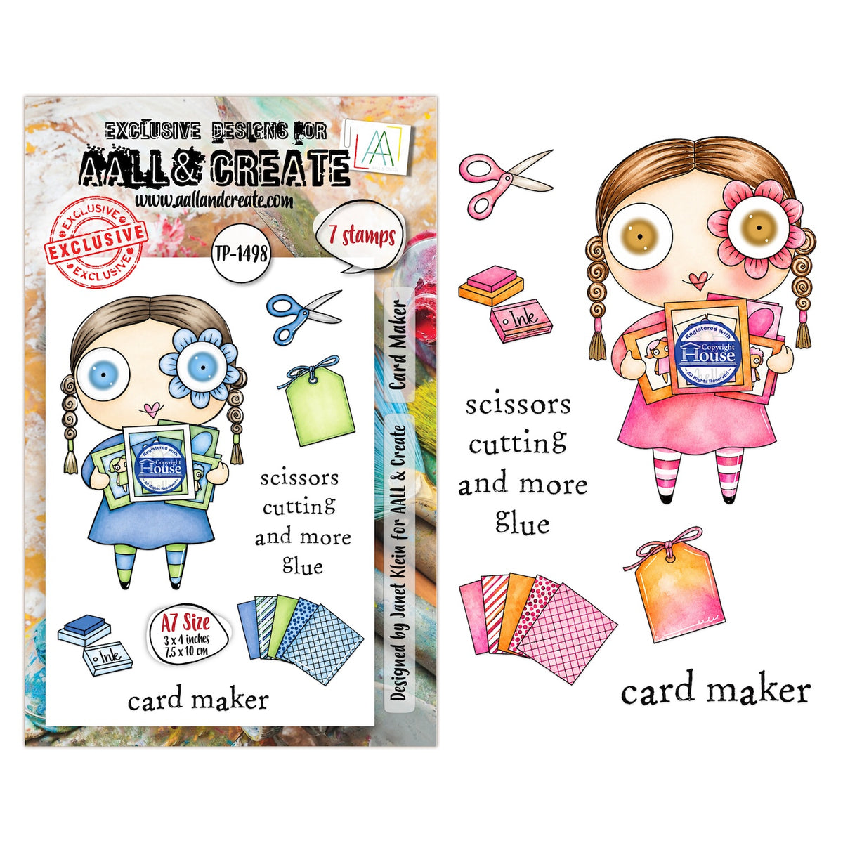 AALL & Create Card Maker A7 Clear Stamp Set 1498