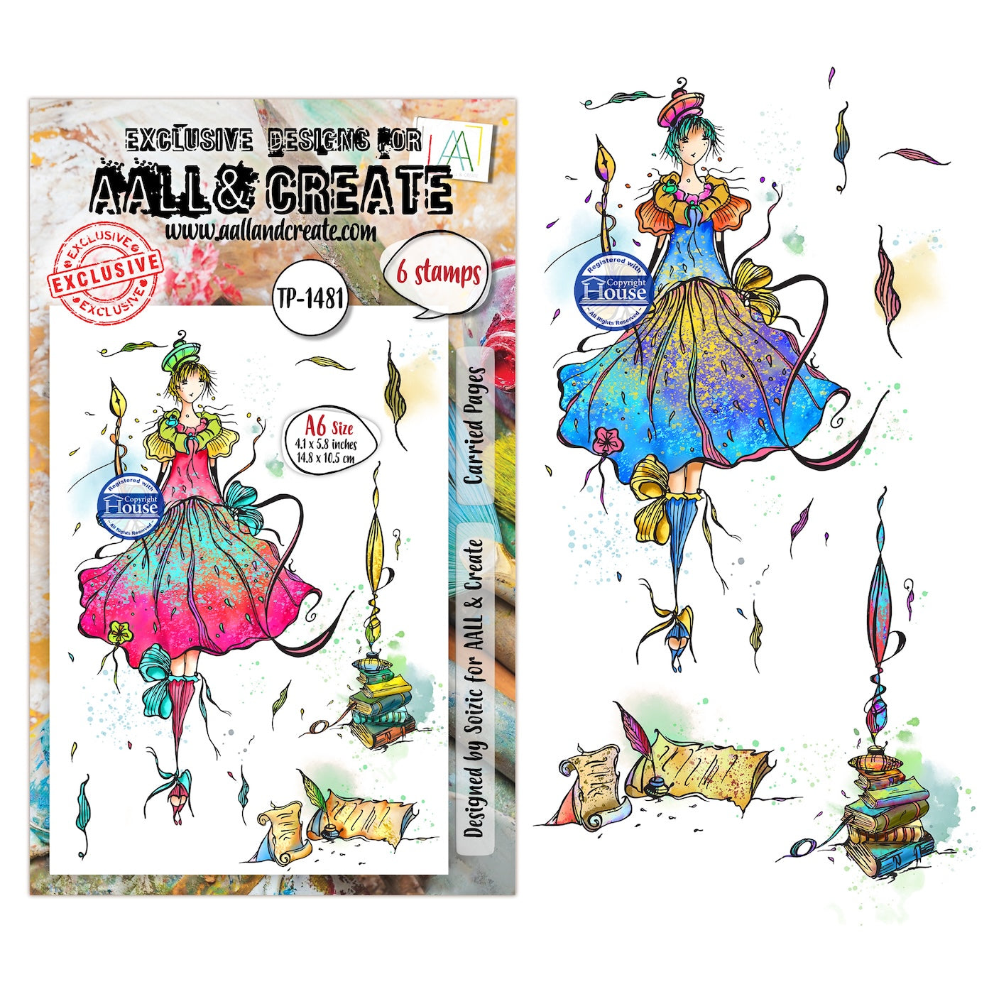 AALL & Create Carried Pages A6 Clear Stamp Set 1481
