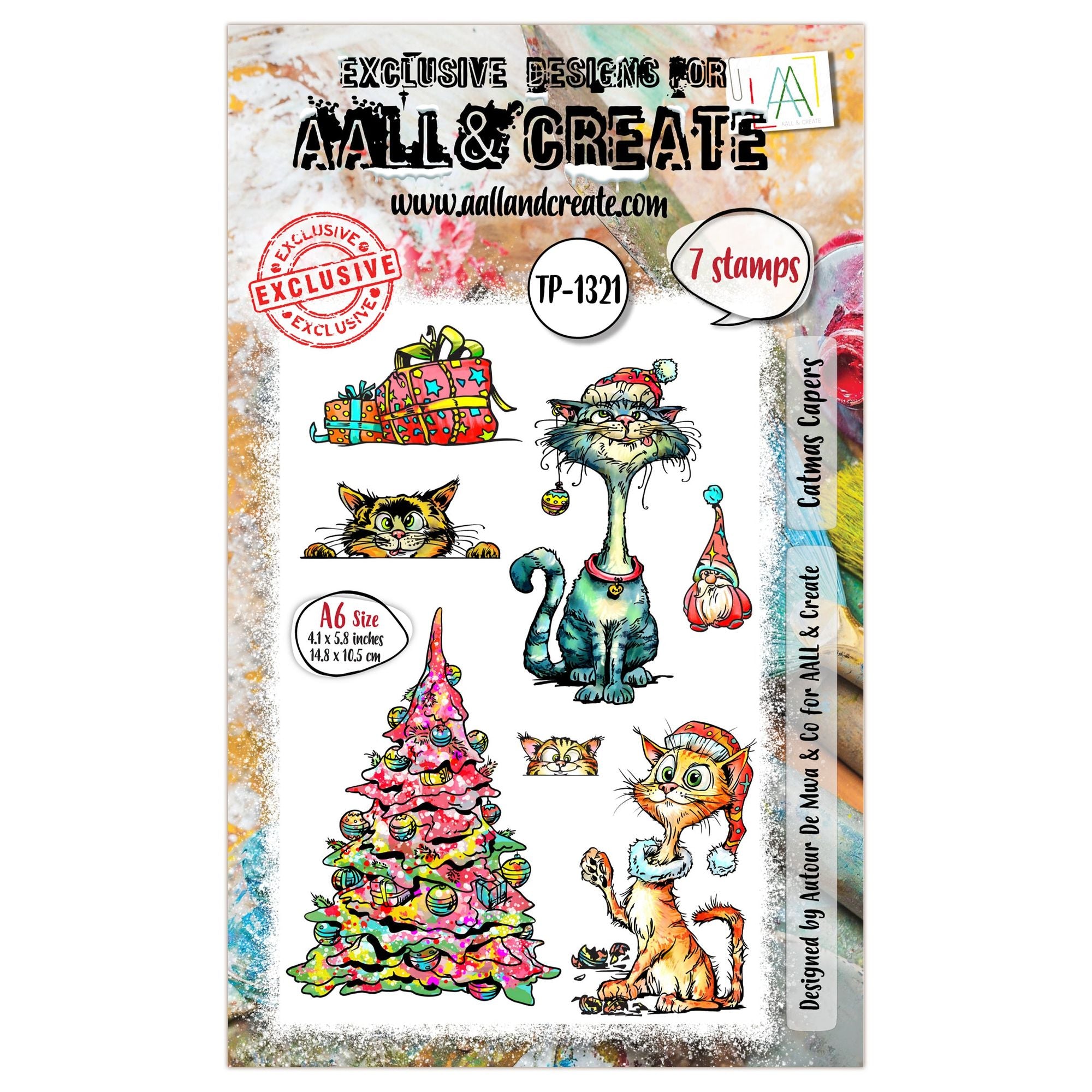 AALL & Create Catmas Capers A6 Clear Stamps 1321