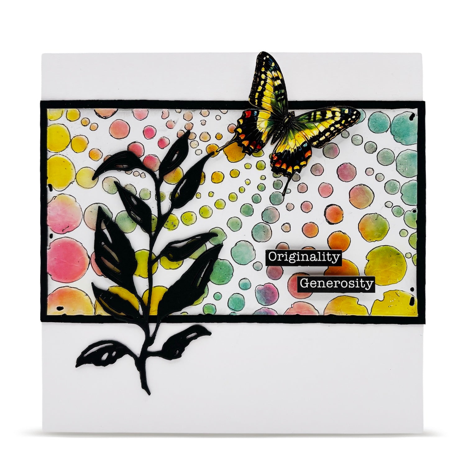 AALL & Create Center Spin 6x6 Stencil pc-264 butterfly