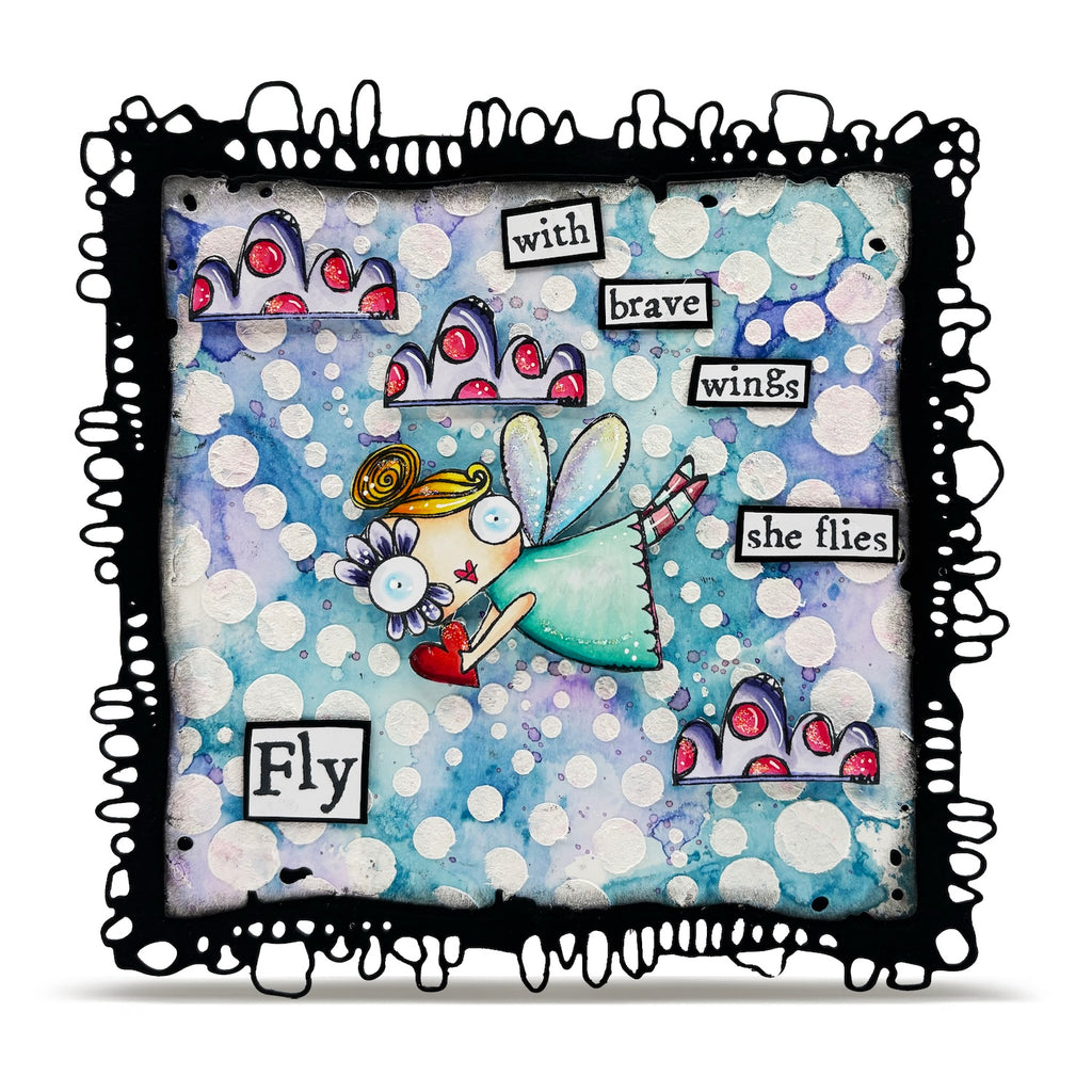 AALL & Create Center Spin 6x6 Stencil pc-264 wings