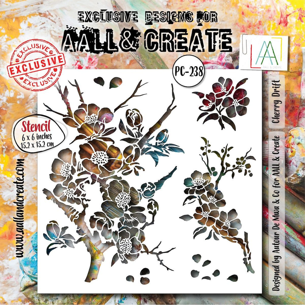 AALL & Create Cherry Drift Stencil 238