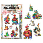 AALL & Create Chickmas Chaos A6 Clear Stamp Set 1494