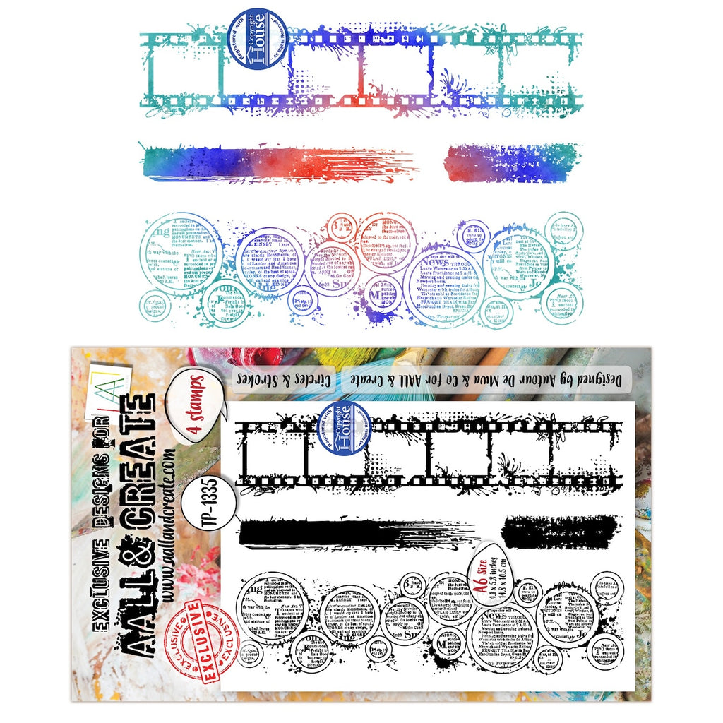 AALL & Create Circles And Strokes A6 Clear Stamp Set 1335