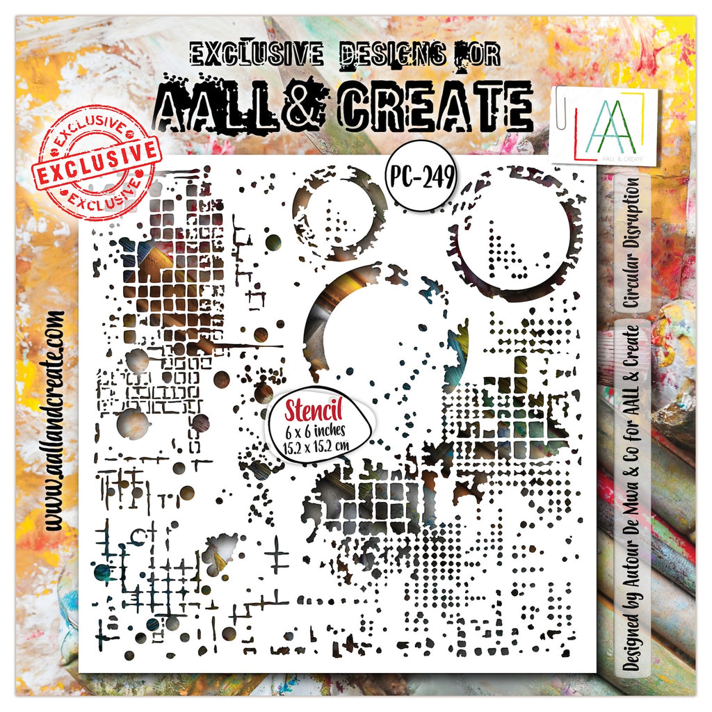 AALL & Create Circular Disruption 6x6 Stencil 249