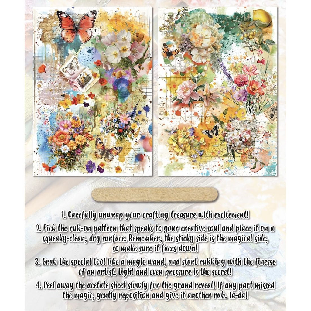 AALL & Create Citrus Kissed Meadows Rub Ons ro-022 instruction