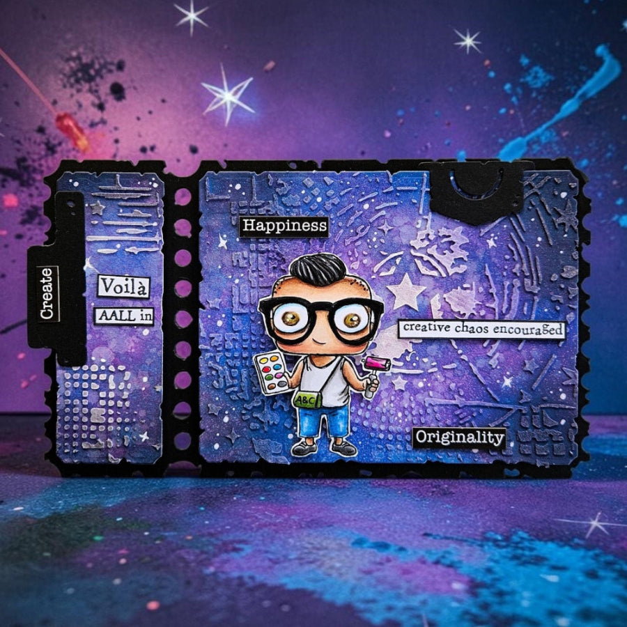AALL & Create Clip Party Dies di-131 paint roller black glasses paint tray happiness originality card 