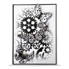 AALL & Create Clockspire 6x6 Stencil pc-269 butterfly black and white
