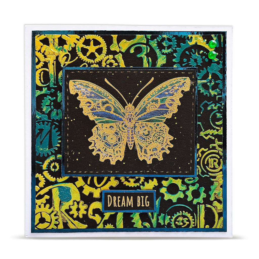 AALL & Create Clockspire 6x6 Stencil pc-269 butterfly dream big