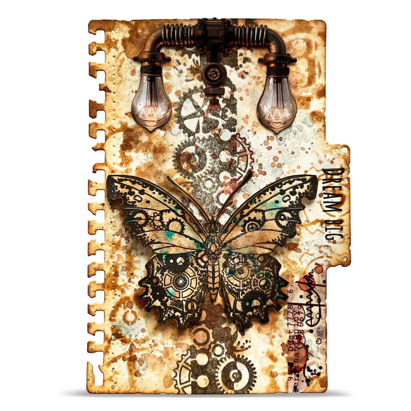 AALL & Create Clockwork Core A6 Clear Stamp Set 1459 steampunk butterfly