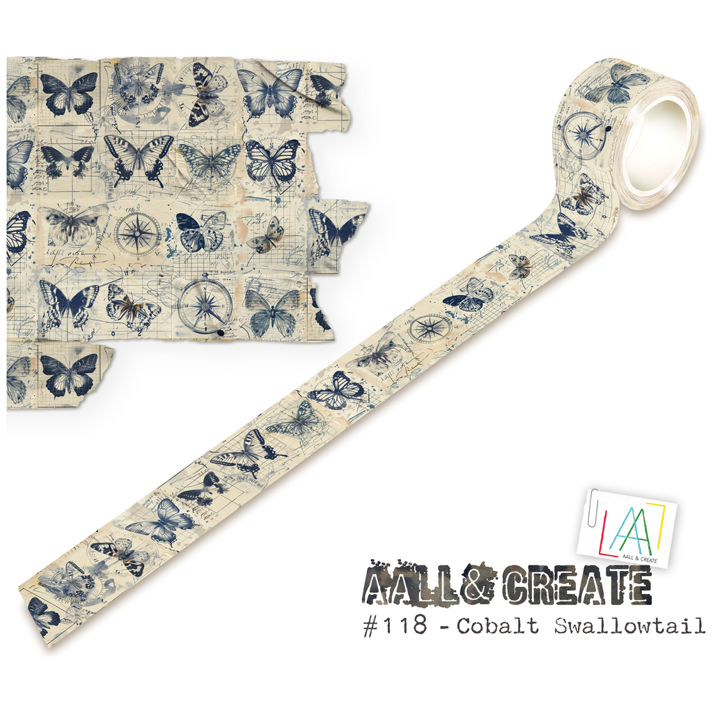 AALL & Create Cobalt Swallowtail Layer It Up Washi Tape 118
