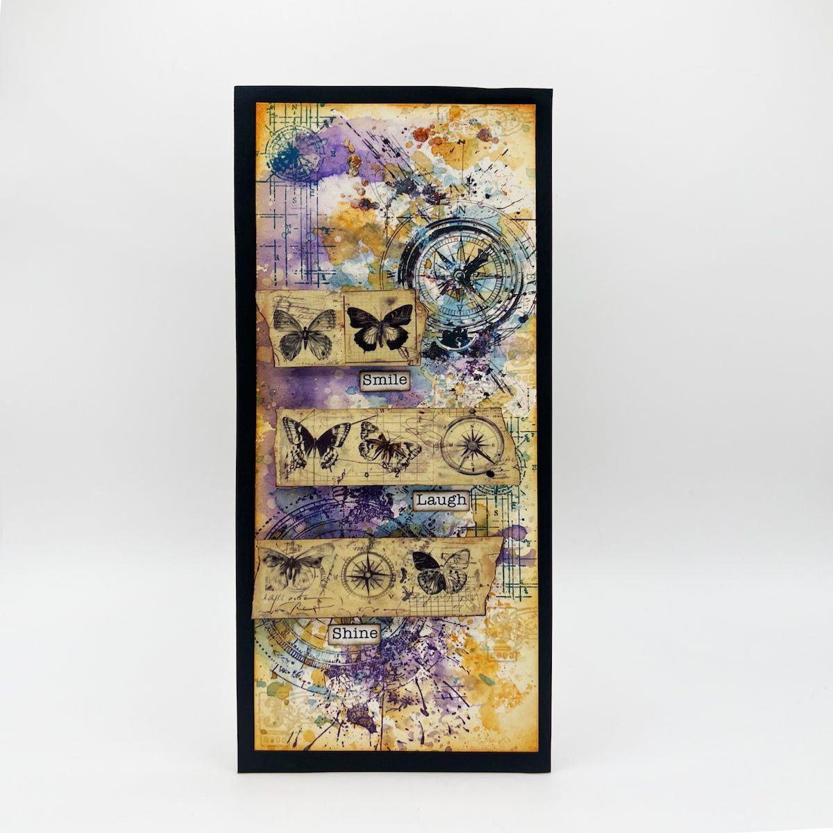AALL & Create Cobalt Swallowtail Layer It Up Washi Tape 118 compass