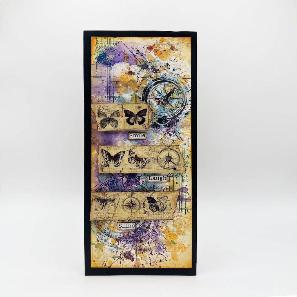 AALL & Create Cobalt Swallowtail Layer It Up Washi Tape 118 compass