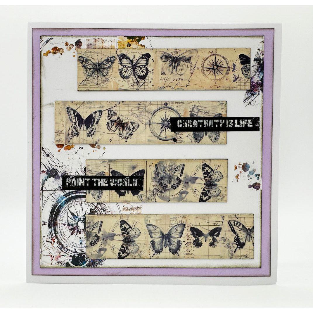 AALL & Create Cobalt Swallowtail Layer It Up Washi Tape 118 paint the world
