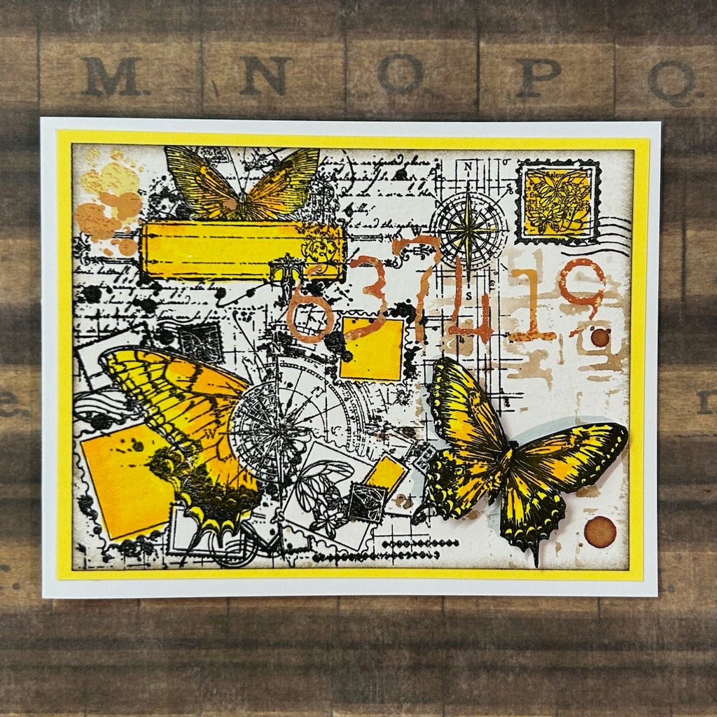 AALL & Create Coffee Numberistic A5 Rub Ons ro012 butterfly