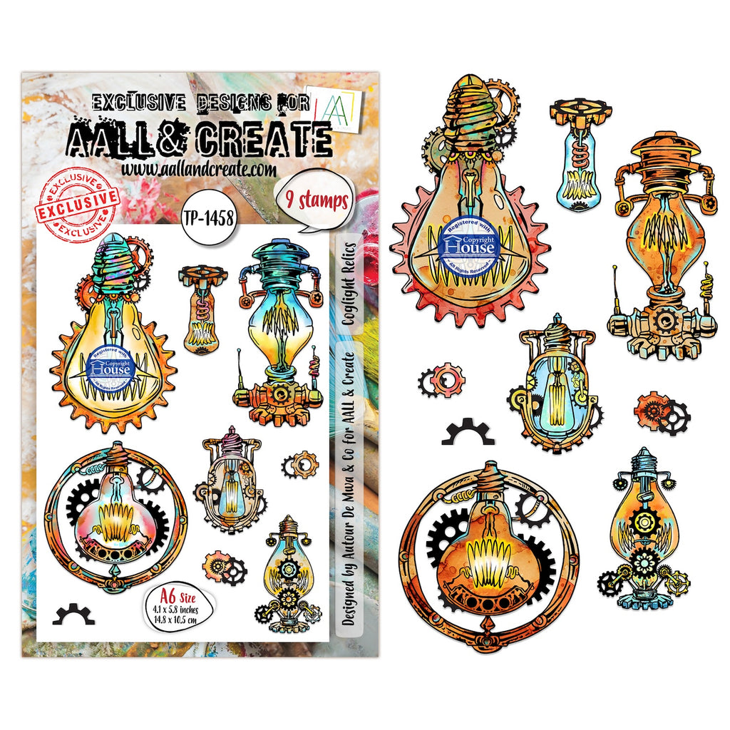 AALL & Create Coglight Relics A6 Clear Stamp Set 1458