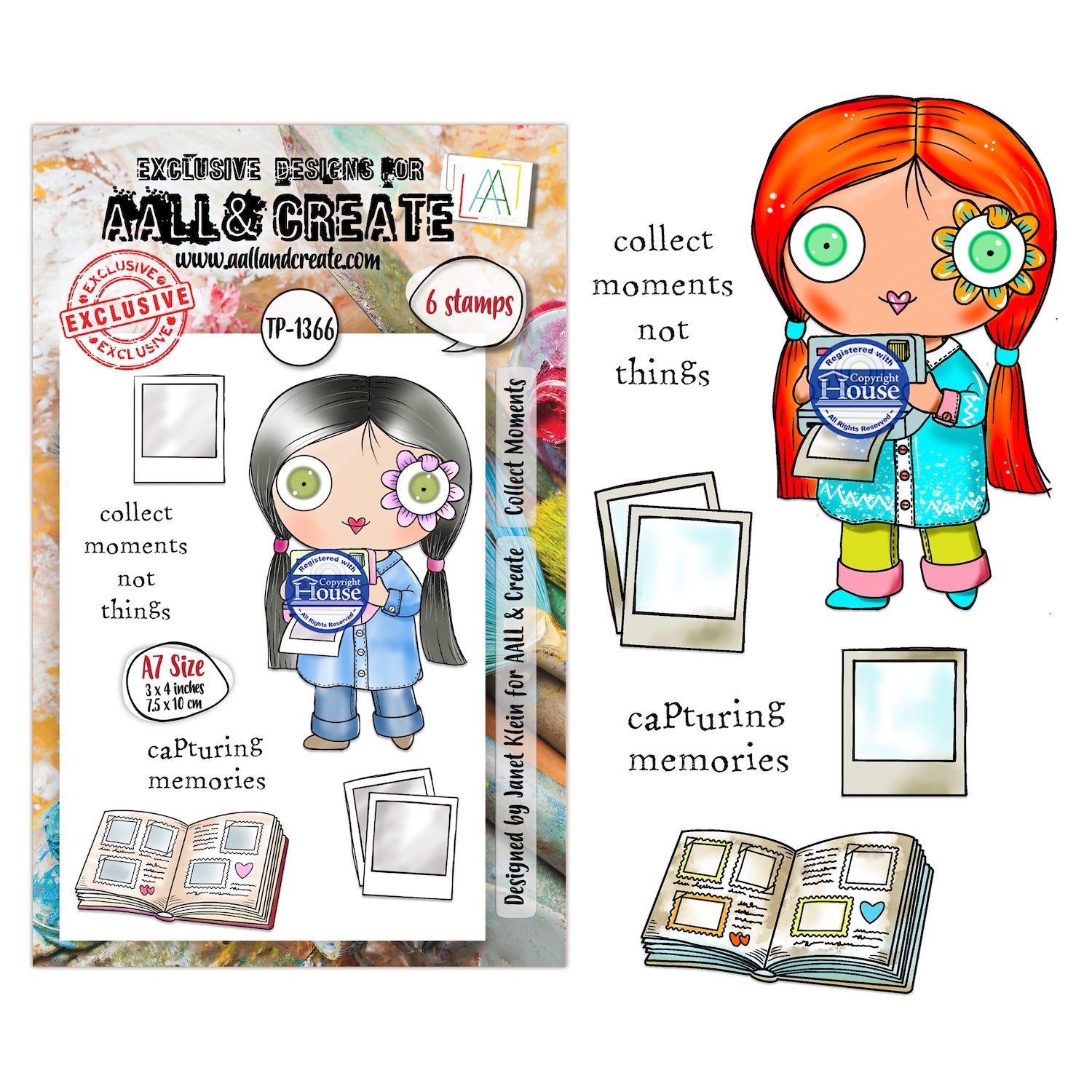 AALL & Create Collect Moments A7 Clear Stamp Set 1366