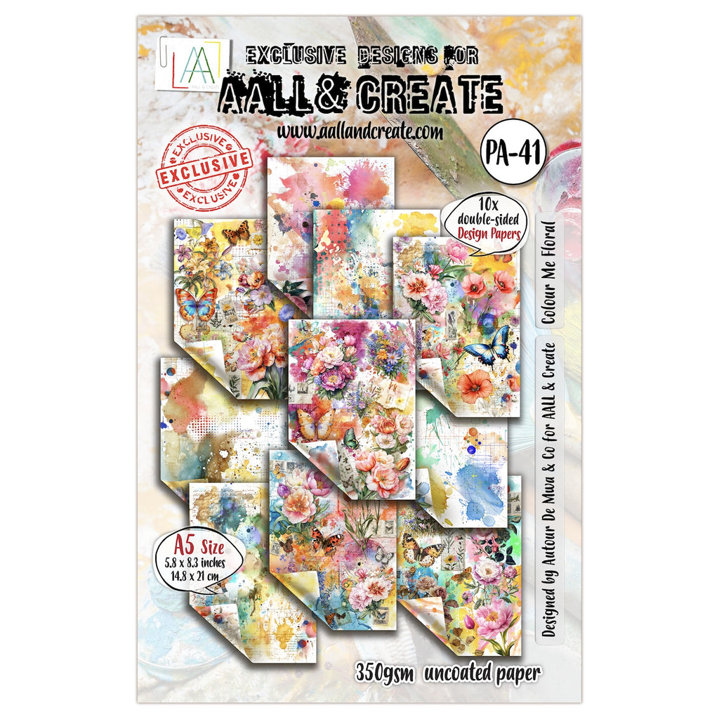 AALL & Create Colour Me Floral A5 Design Paper pa-041
