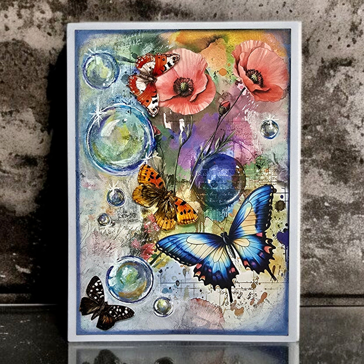 AALL & Create Colour Me Floral A5 Design Paper pa-041 butterfly