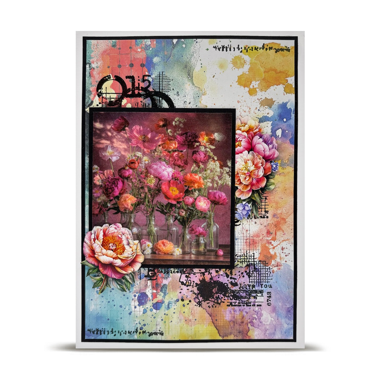 AALL & Create Colour Me Floral A5 Design Paper pa-041 flowers