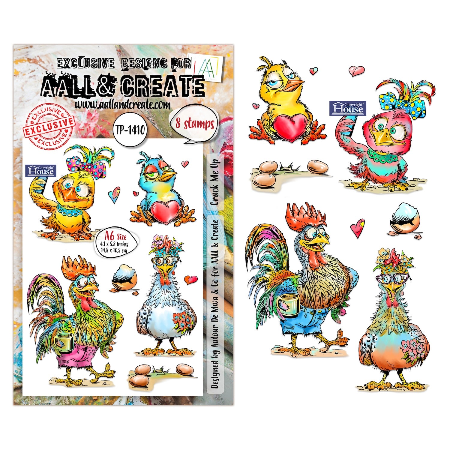 AALL & Create Crack Me Up A6 Clear Stamp Set 1410