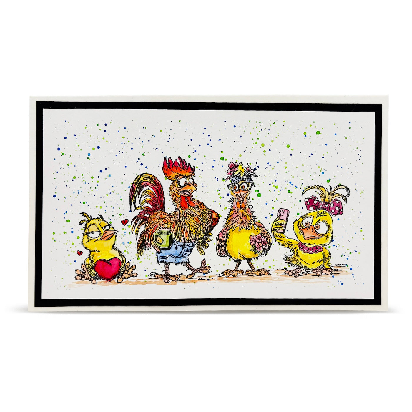 AALL & Create Crack Me Up A6 Clear Stamp Set 1410 chickens