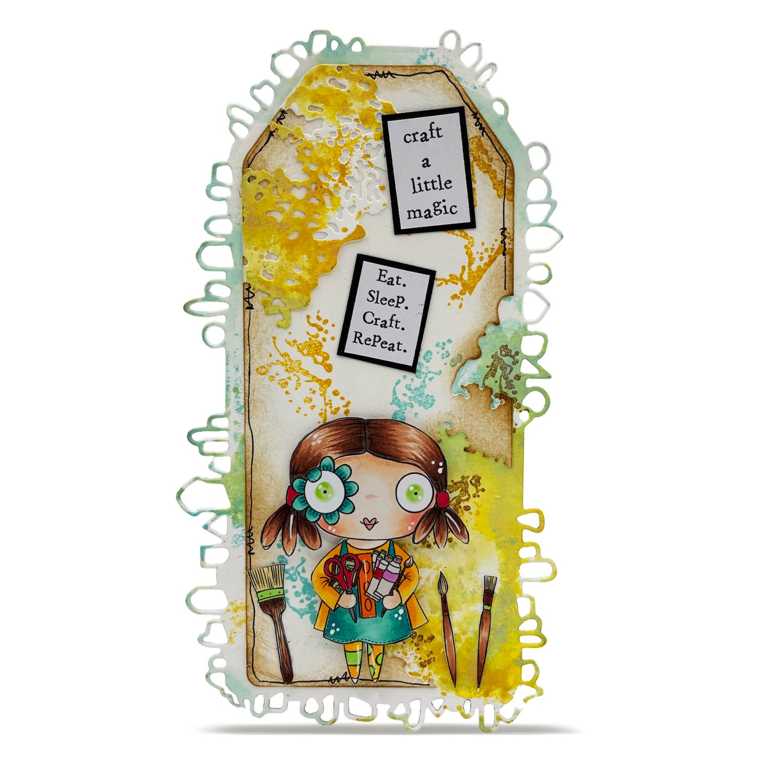 AALL & Create Craft On A7 Clear Stamp Set 1356 cute bookmark