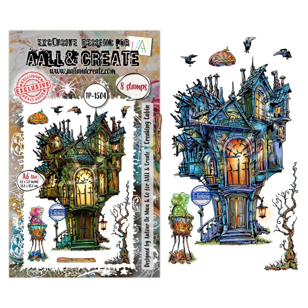AALL & Create Creaking Cabin A6 Clear Stamp Set 1504