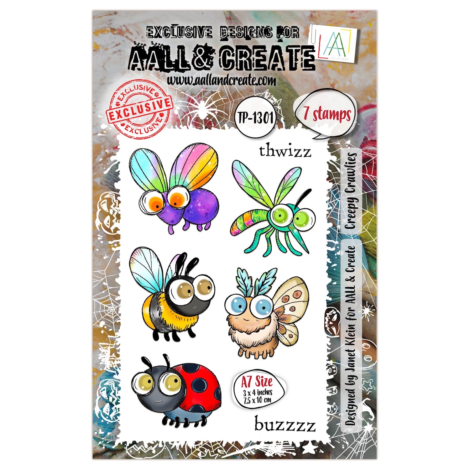 AALL & Create Creepy Crawlies A7 Clear Stamps 1301
