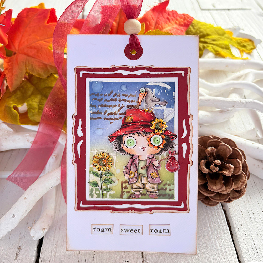 AALL & Create Crow and Twig A7 Clear Stamp Set 1510 red hat sunflower red silk ribbon roam sweet roam card