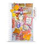 AALL & Create DIY Dee A7 Clear Stamp Set 1435 hamer paint splat roller nailed it card