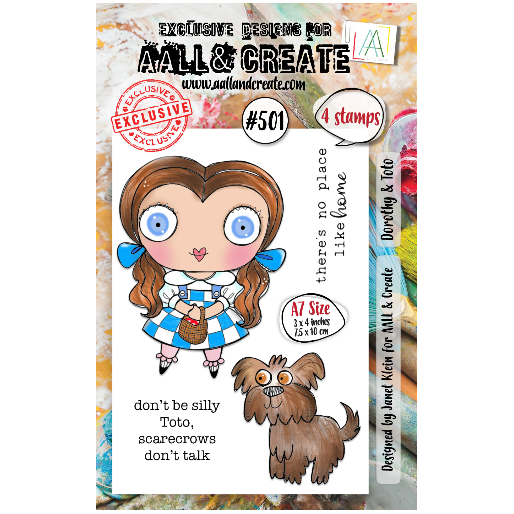 AALL & Create DOROTHY AND TOTO A7 Clear Stamps 501