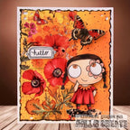 AALL & Create Dancing Poppies Rub Ons ro-023 hello