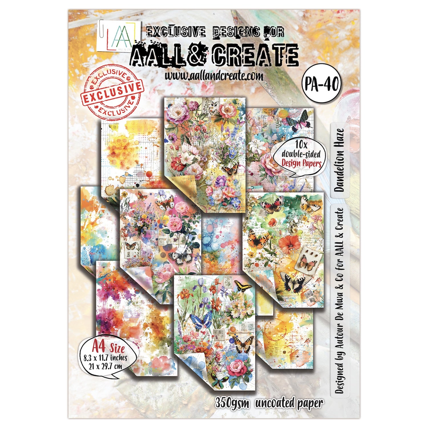 AALL & Create Dandelion Haze A4 Design Paper pa-040
