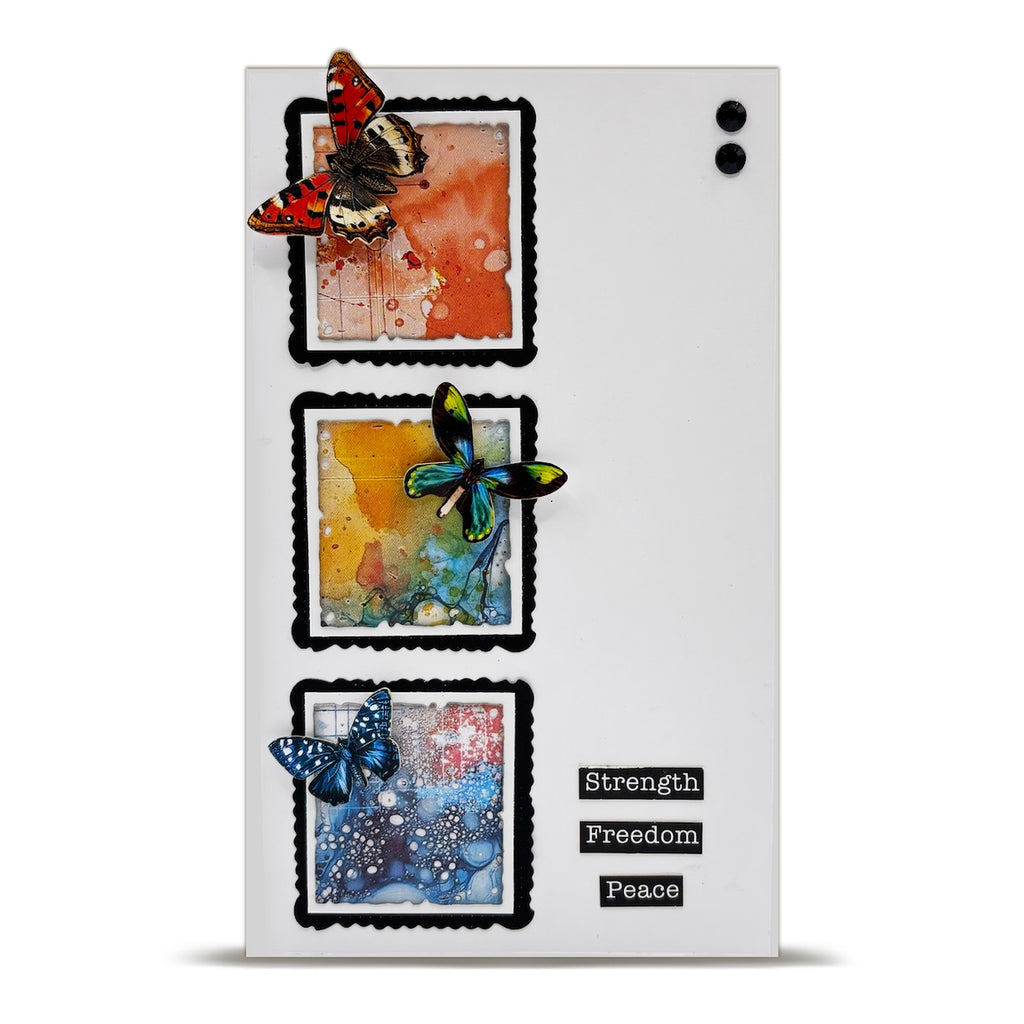 AALL & Create Dandelion Haze A4 Design Paper pa-040 butterfly