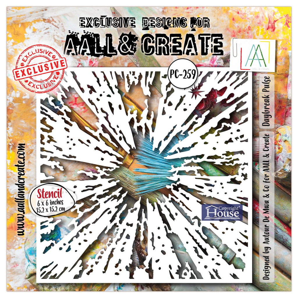 AALL & Create Daybreak Pulse 6x6 Stencil pc-259