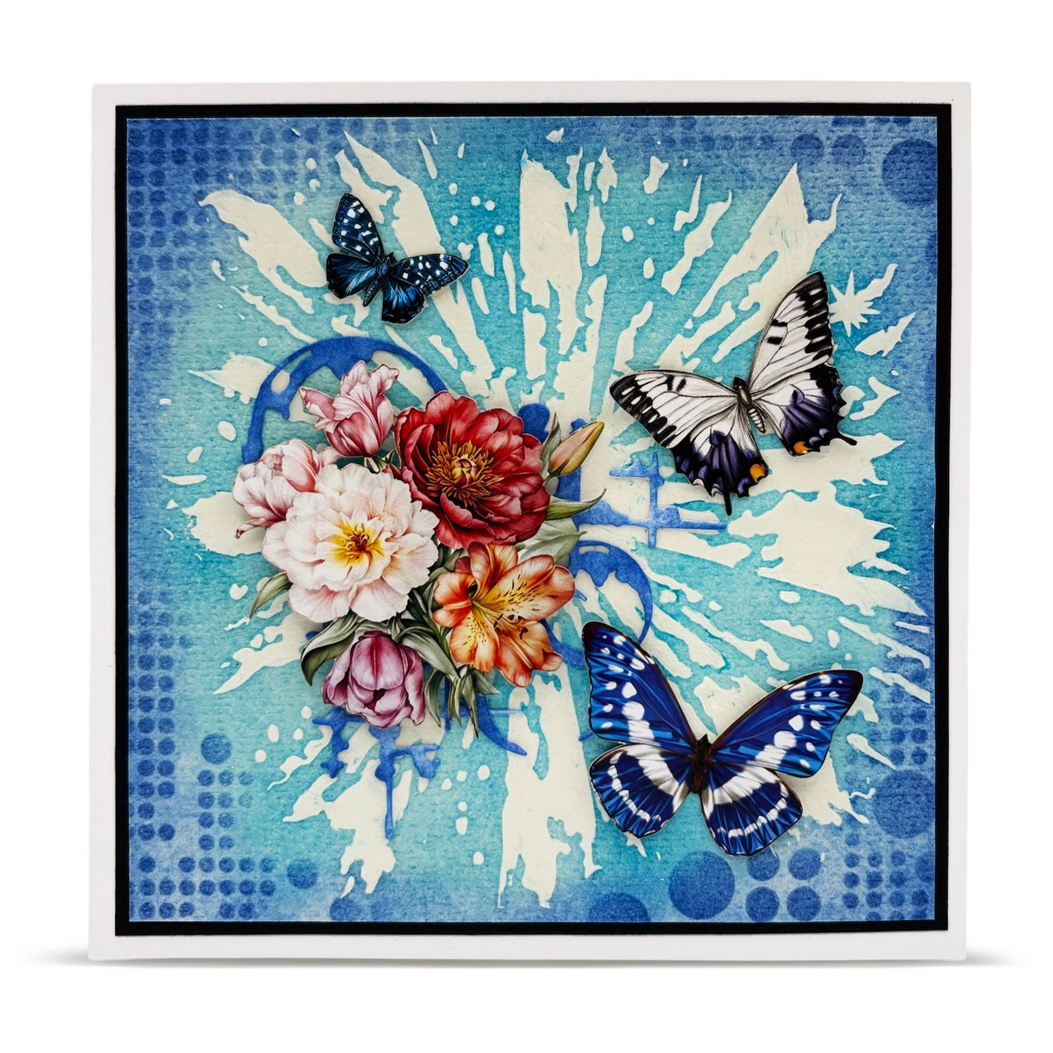 AALL & Create Daybreak Pulse 6x6 Stencil pc-259 blue buttetflies