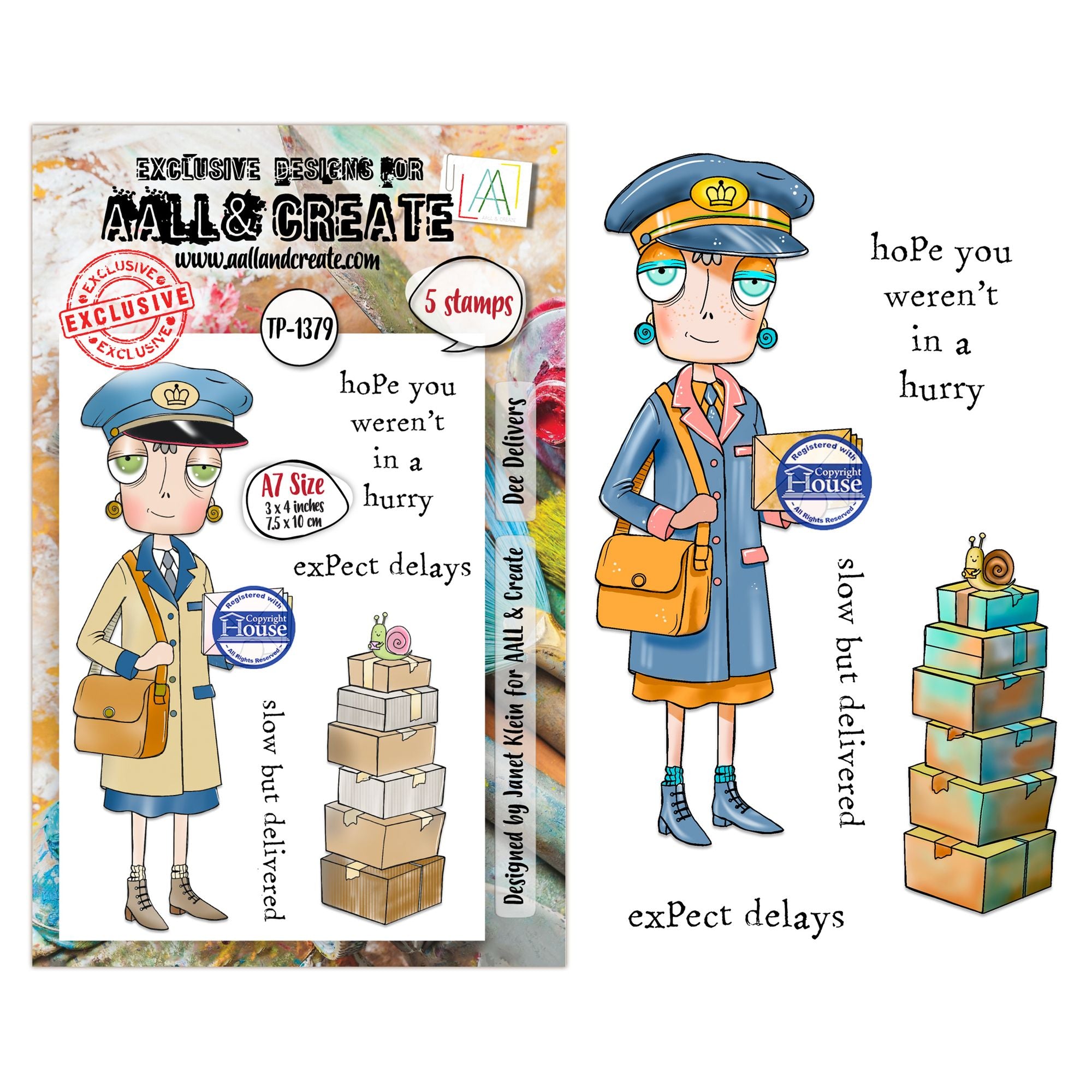 AALL & Create Dee Delivers A7 Clear Stamp Set 1379
