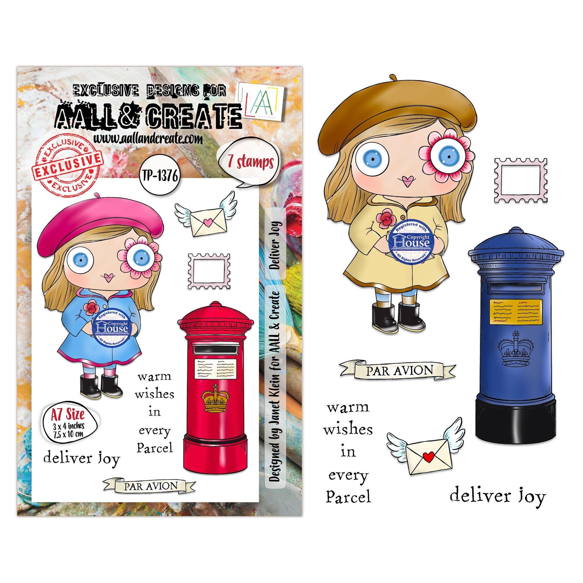 AALL & Create Deliver Joy A7 Clear Stamp Set 1376
