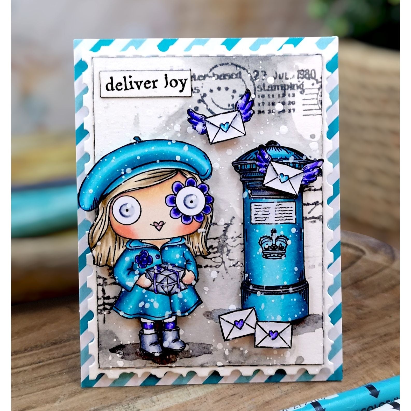 AALL & Create Deliver Joy A7 Clear Stamp Set 1376 postage