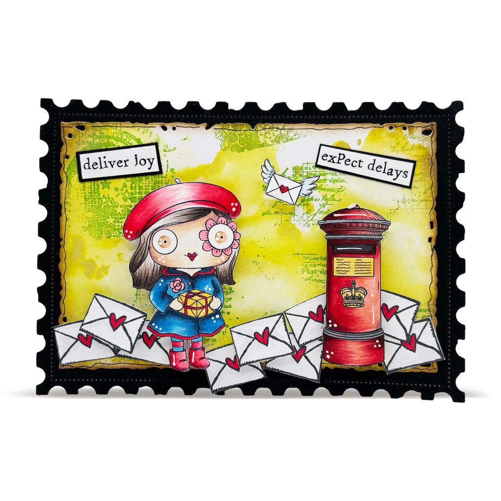AALL & Create Deliver Joy A7 Clear Stamp Set 1376 red hat
