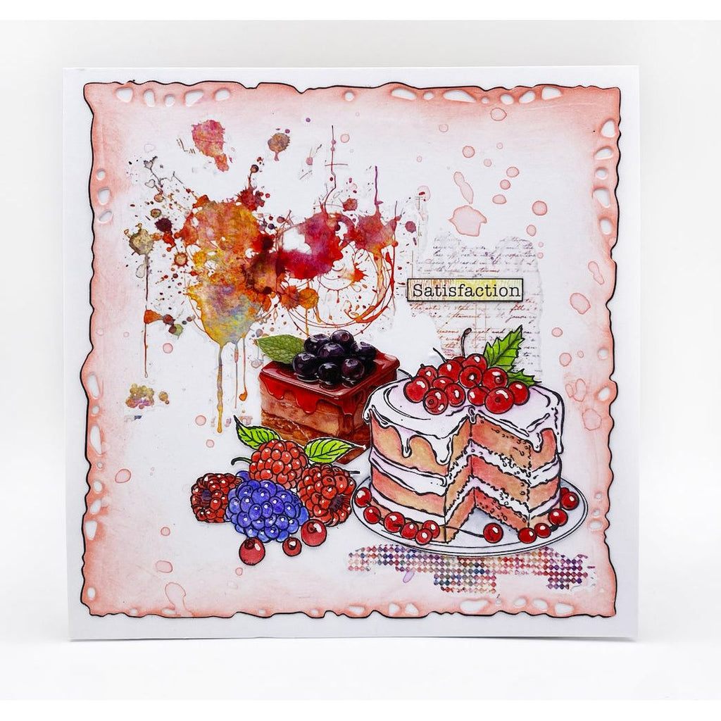 AALL & Create Directional Strokes A5 Rub Ons ro014 cake