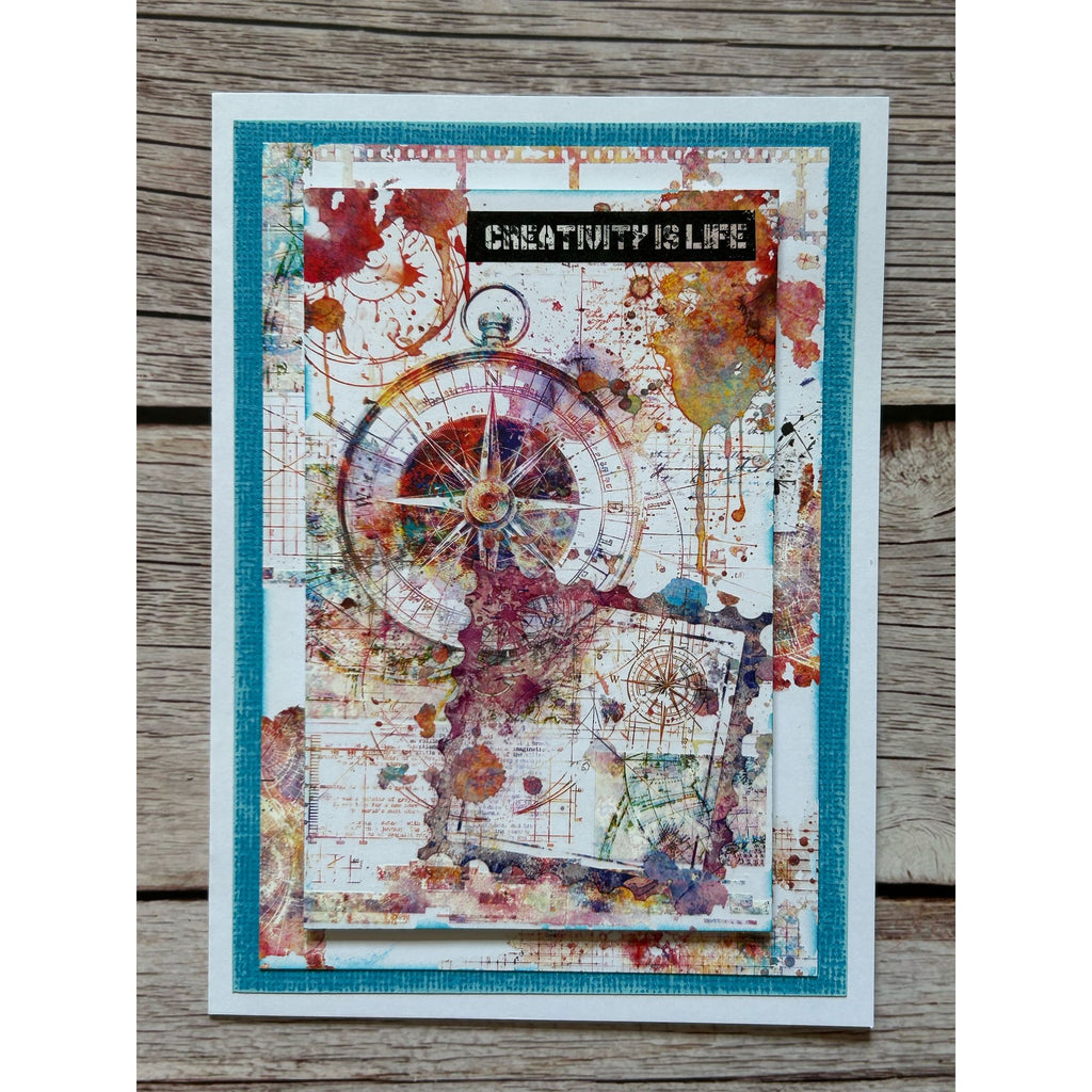 AALL & Create Directional Strokes A5 Rub Ons ro014 creativity is life