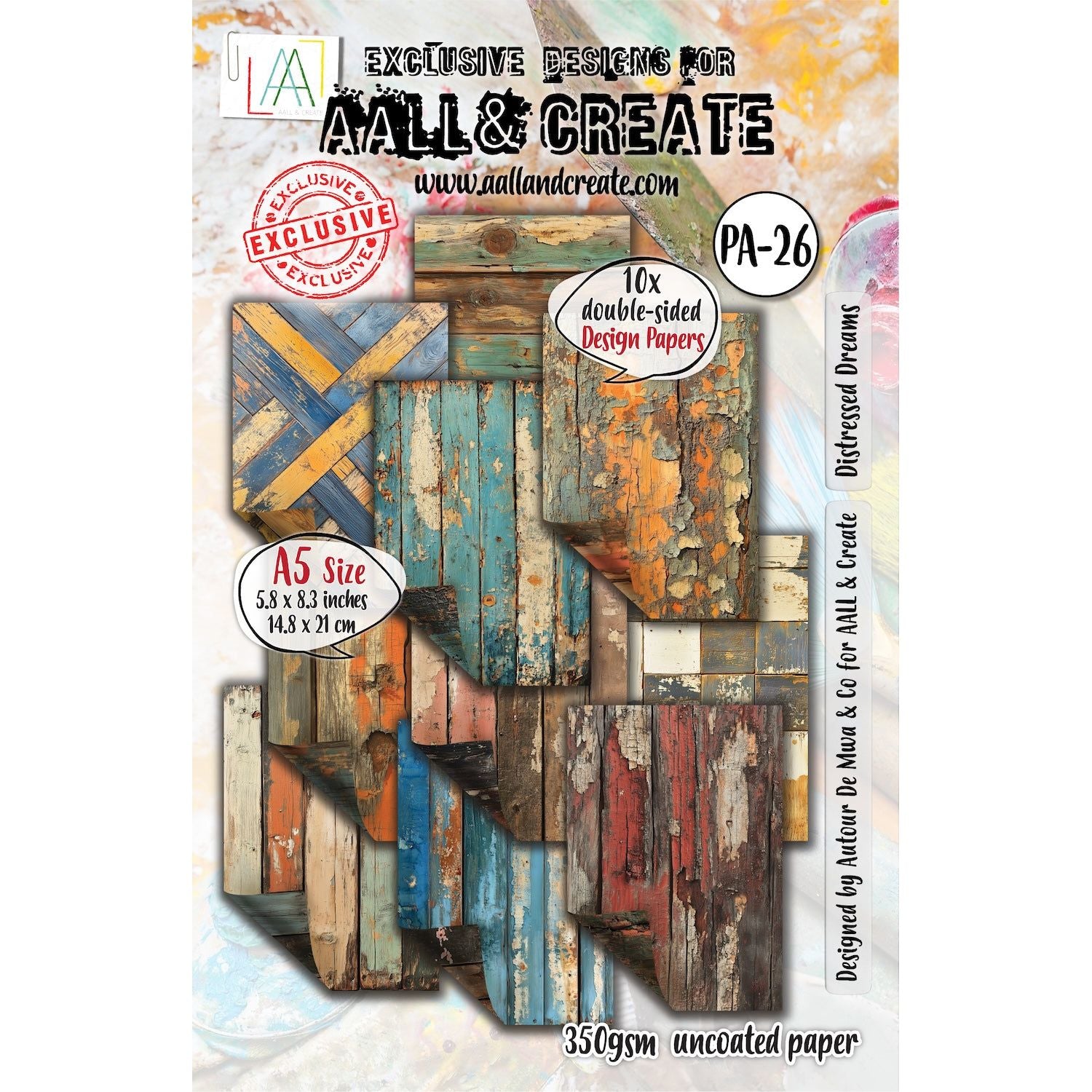 AALL & Create Distressed Dreams Timber Tints Design A5 Paper pa026