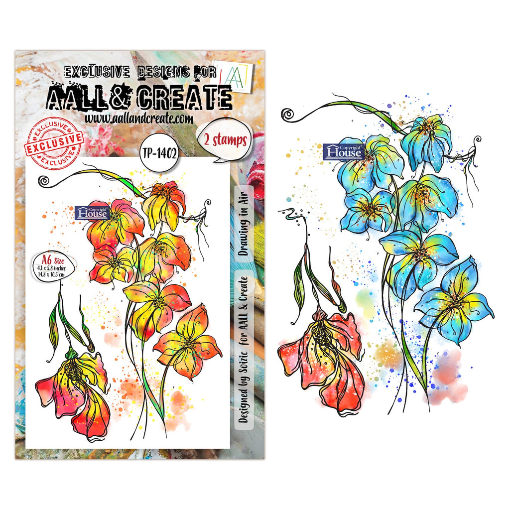 AALL & Create Drawing in Air A6 Clear Stamp Set 1402