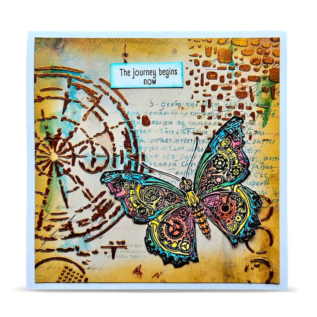 AALL & Create Dream Big A6 Clear Stamp Set 1453 journey begins now butterfly