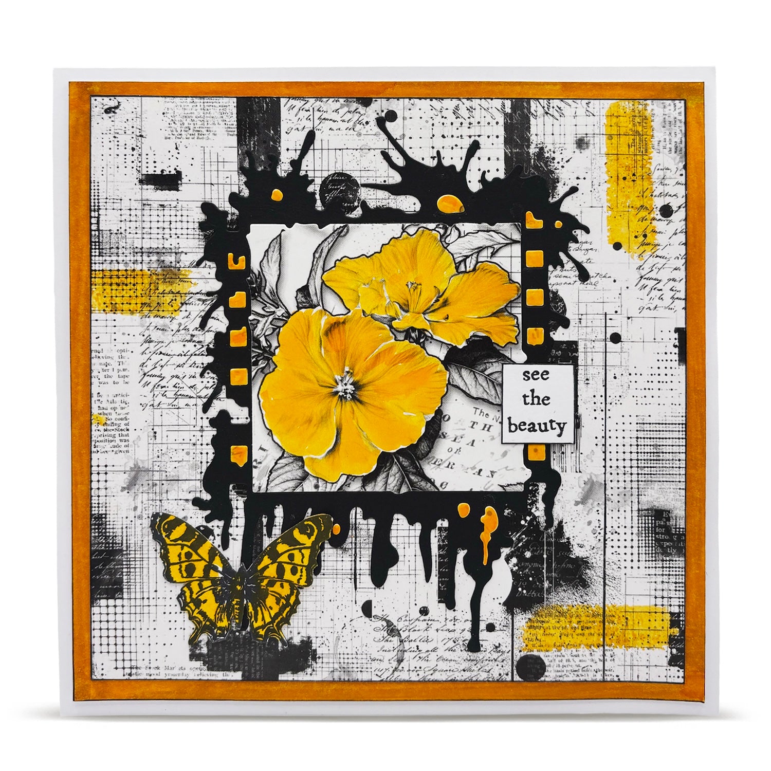 AALL & Create Driplight Die di-120 yellow flower